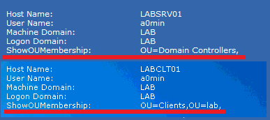 BGInfo - Show OU Membership