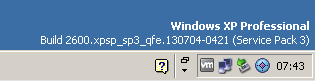 Show Windows Version - Bsp. WinXP